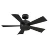 Modern Forms Wynd 5-Blade Smart Ceiling Fan 42in Matte Black with 3000K LED Light Kit and Remote Control FR-W1801-42L